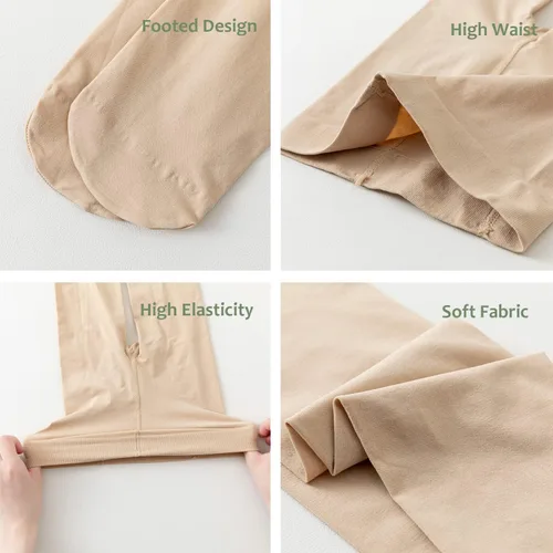 Vista 5 de Medias opacas con pies para niños pequeños, medias de microfibra elásticas, leggings de baile, uniforme escolar, 12 pares