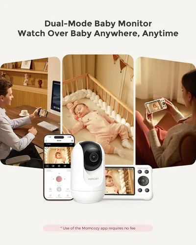 Vista 5 de Momcozy Máquina de sonido para Baby & Momcozy Smart WiFi Baby Monitor con cámara y audio