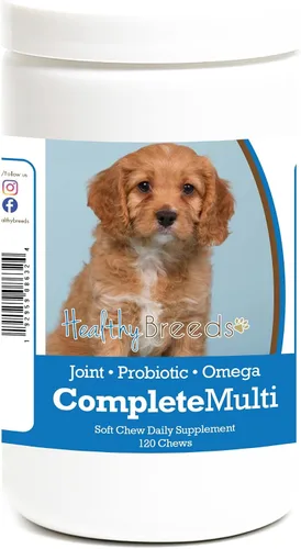 Vista 80 de Healthy Breeds Affenpinscher todo en uno multivitamínico suave masticable 120