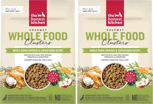 Vista 14 de The Honest Kitchen Whole Food Clusters - Alimento seco para perros con carne de res y avena integrales, bolsa de 1 libra