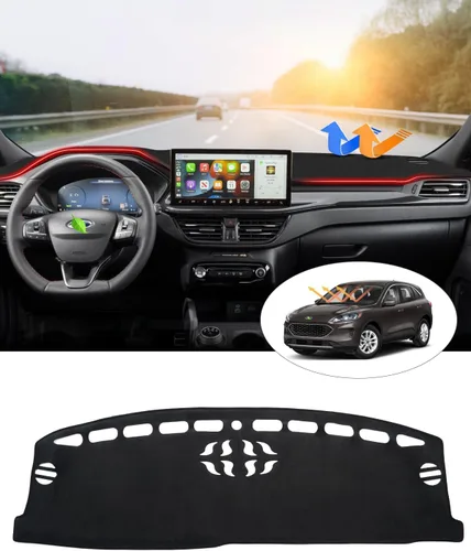 Vista 10 de CARTIST Cubierta de Tablero de Ajuste Personalizado para Chevy Chevrolet Silverado/GMC Sierra 1500 2014-2018, Silverado/GMC Sierra 2500HD 3500HD