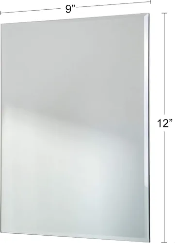 Vista 5 de Red Co. Espejo decorativo grande para colgar en la pared con borde biselado sin marco de 9 x 12 pulgadas, rectangular