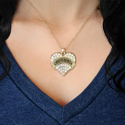 Vista 3 de Inspired Silver - Collar de oro con colgante de corazón de 18.0in con circonita cúbica
