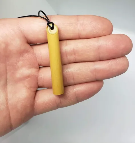 Vista 7 de Paquete de 3 collares de bambú natural de respiración consciente de Stress Straws para meditación y ansiedad, Bambú