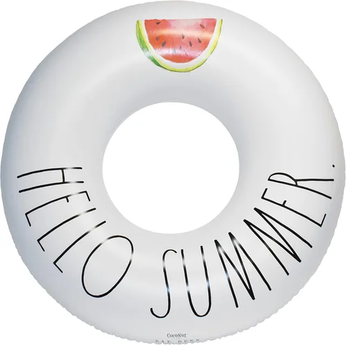 Vista 13 de Rae Dunn x CocoNut Flotador de anillo flotante, tamaño adulto, balsa inflable grande de 48 pulgadas y tubo interior de agua duradero, fácil