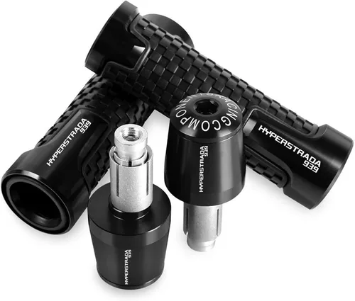 Vista 8 de Motocicleta para Ducati Hyperstrada 939, 2016, 2017, 2018, 2019, 2020, 2021, 2022, extremos de agarre para manillar CNC, manillar de goma, manillas