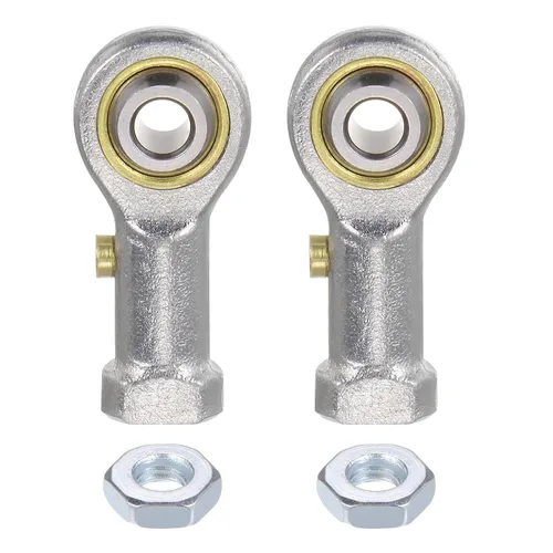 Vista 8 de uxcell PHSB8 - 2 rodamientos de extremo de varilla hembra de 1/2 pulgada y rosca izquierda de 1/2-20, extremos de varilla de junta autolubricantes