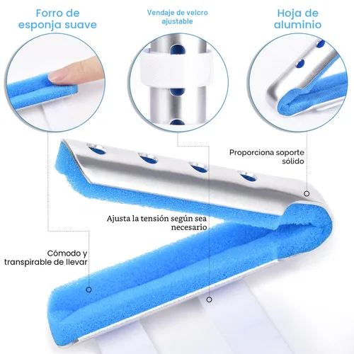 Vista 5 de Sopito - Férula para dedos, 3 piezas, soporte para dedos, estabilizador para dedos fracturados, enderezar nudillos con artritis, inmovilización, azul