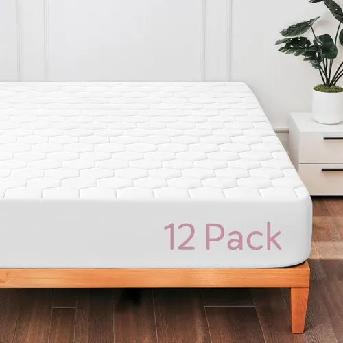 Vista 16 de Hearth & Harbor Funda acolchada para colchón tamaño Queen, 100% impermeable, funda de colchón ajustable con bolsillo profundo de 8 a 21 pulgadas