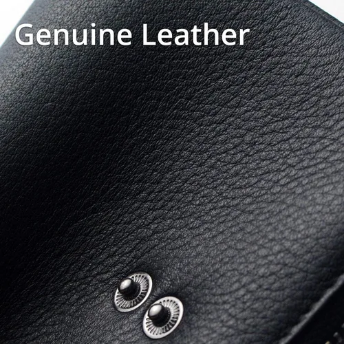 Vista 5 de Bveyzi Cartera pequeña de cuero suave para mujer, con bloqueo RFID, tarjetero con doble bolsillo con cremallera