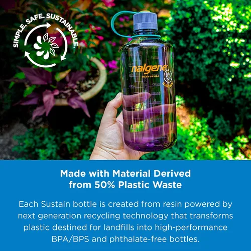 Vista 4 de Botella de agua Nalgene Tritan de 32 pies, de boca estrecha sin BPA
