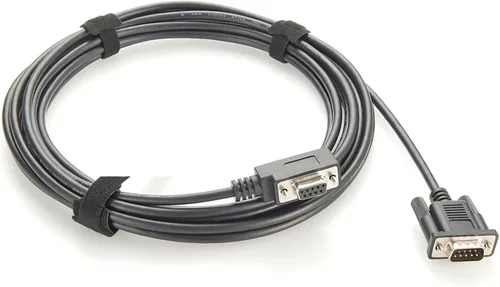 Vista 2 de Slim DB9 Right Angle Low Profile Cable DB9 RS232 Serial Port Cable D-Sub 9Pin Male to Female Adapter(6M)