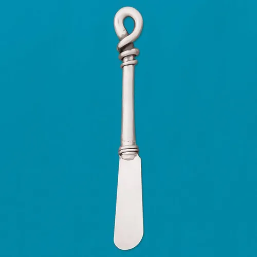Vista 2 de Basic Spirit Cuchillo esparcidor de mantequilla, rústico (satélite), utensilios de cocina de paté de queso suave, regalo decorativo para el hogar