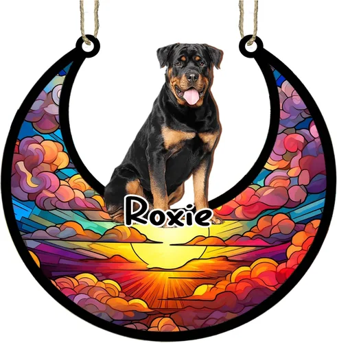 Vista 95 de LOVELYPOD Adorno de Navidad personalizado para perro pastor australiano, atrapasoles conmemorativo, adorno de Navidad de pastor australiano