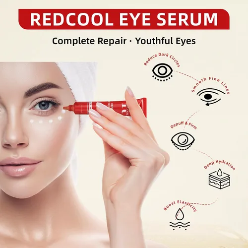 Vista 2 de Suero de ojos con cafeína para ojeras e hinchazón, antiarrugas, reafirmante y suaviza las líneas finas, tratamiento de suero de retinol debajo