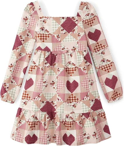 Vista 7 de Gymboree Vestidos escalonados de manga larga para niñas y niños pequeños Sugar Beet