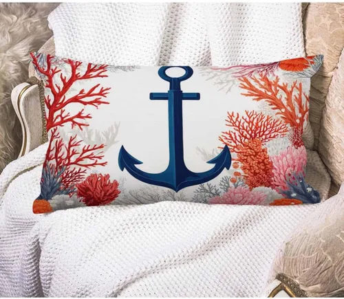 Vista 13 de EKOBLA Fundas de almohada abstractas de acuarela rectangulares oblongas Diseño de arte digital moderno y brillante Elemento de algodón y lino