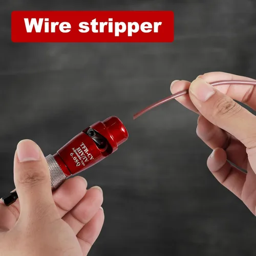 Vista 2 de 3 piezas de pelacables de cable, herramienta de desmontaje de cables de aleación de aluminio con llave, taladro eléctrico portátil, herramienta