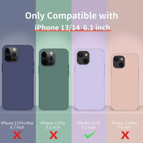 Vista 3 de Cordking Funda diseñada para iPhone 13, diseñada para iPhone 14, funda ultradelgada de silicona, funda protectora a prueba de golpes