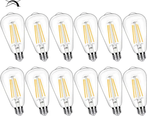Vista 17 de [Usado] winsaLED Bombillas LED equivalentes a 25 W, 2700 K, color blanco suave, no regulables, ST19 de 2 W, bombillas Edison LED con base E26, 90