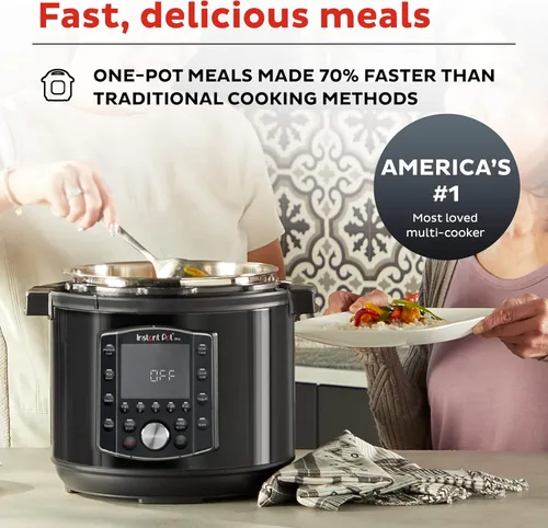 Vista 3 de Instant Pot Pro olla eléctrica a presión 10 en 1, olla de cocción lenta, para cocinar arroz y cereales, para saltear alimentos, vaporera, cocción al