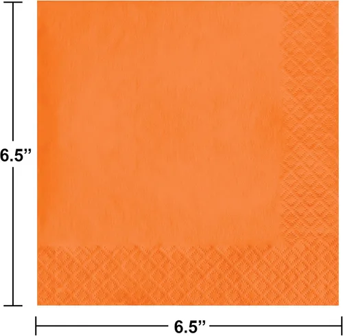 Vista 3 de Creative Converting Servilletas de papel de 3 capas, color naranja Sunkissed, 50