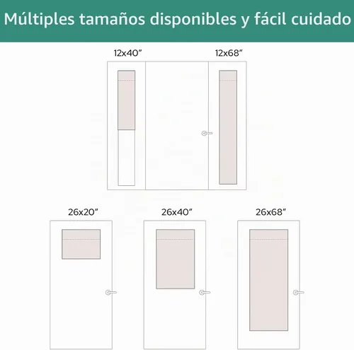 Vista 8 de HOMEIDEAS Cortinas opacas de lino con luz lateral para puerta delantera, cortinas de ventana de puerta lateral, ventana pequeña, decoración moderna