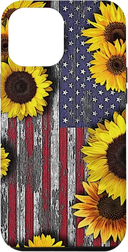 Vista 26 de American Flag with Sunflowers Case for iPhone 17