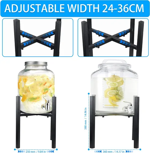 Vista 3 de Dispensador de filtro de agua, soporte para mostrador de bebidas, soporte para dispensadores de agua por gravedad de encimera