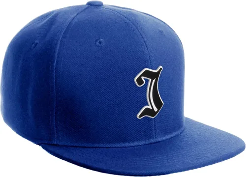 Vista 1724 de Daxton Gorra clásica con visera de billete plano con letras del alfabeto inglés antiguo de la A a la Z