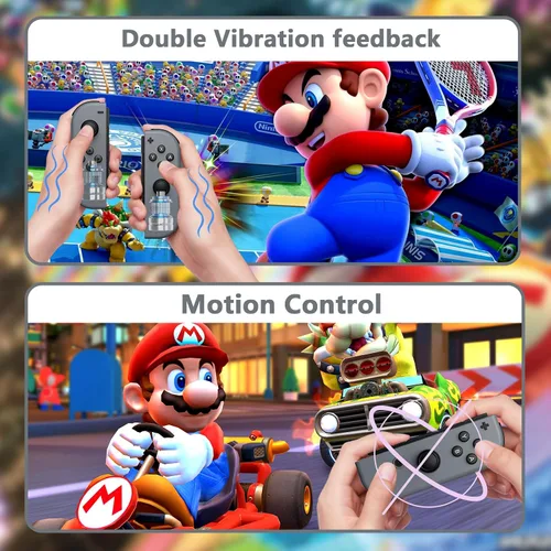 Vista 4 de QOZUGY Controller for Nintendo Switch, Replacement Wireless LR Controller with Double Vibration Support Wake-up and Screenshot