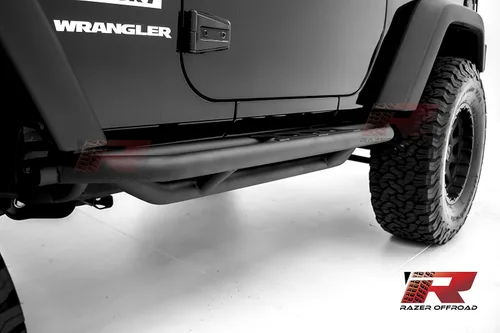 Vista 3 de Armadura lateral con textura negra, para Jeep Wrangler JK 07-17