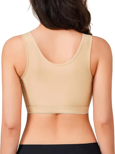 Vista 2 de BRABIC Sujetador corrector de postura poscirugía con cierre frontal para mujer con banda de soporte para el pecho