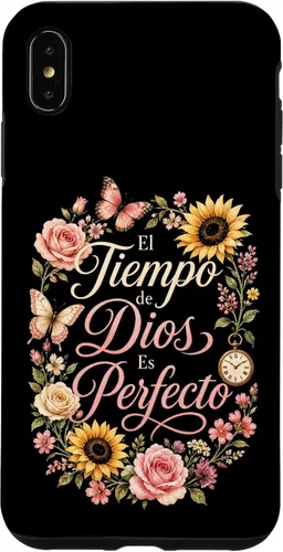 Vista 12 de Fe Cristiana El Tiempo De Dios ES Perfecto Floral Wreath Case for iPhone 16