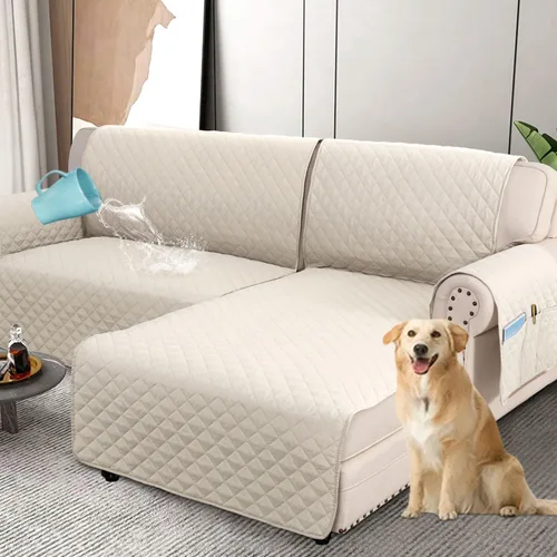 Vista 10 de H.VERSAILTEX Fundas de sofá 100% impermeables para sofá seccional, fundas de sofá seccional de 2 piezas, funda de sofá seccional en forma de L