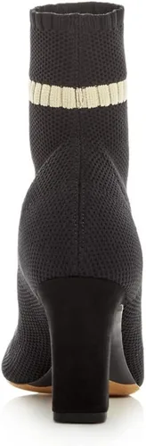 Vista 2 de Tabitha Simmons Botas de tacón con tacón de bloque para mujer, color negro, a rayas, elásticas, cómodas, 36, Negro