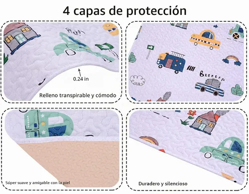 Vista 2 de Juego de sábanas acolchadas y transpirables y gruesas para colchón