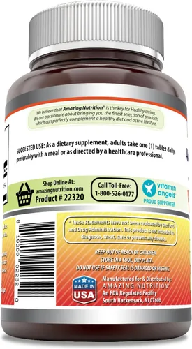 Vista 3 de Amazing Formulas Suplemento de vitamina C 1000 mg por porción Tabletas Sin OMG Sin gluten Fabricado en Estados Unidos