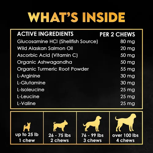 Vista 4 de Masticables 11 en 1 para Ganancia Muscular - Suplementos de Aumento de Peso para Perros con Alta Proteína y Aminoácidos - Constructor Muscular