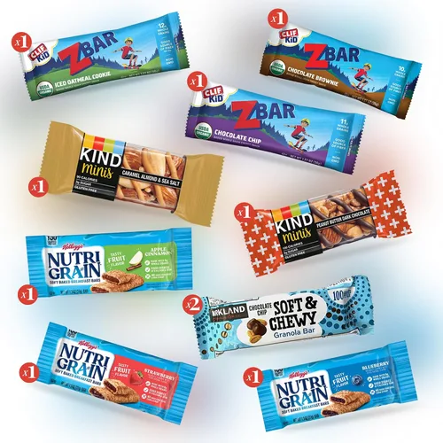 Vista 7 de Caja de aperitivos Jumbo Jumble (25 unidades) Paquete de cuidado de regalo, variedad de aperitivos para adultos, adolescentes, niños, hombres