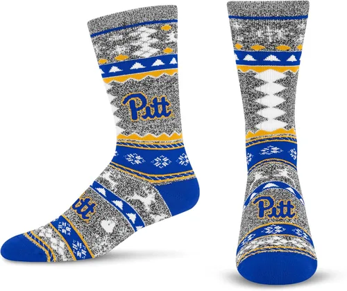Vista 3 de For Bare Feet Ugly Holiday Sweater Crew Sock NCAA
