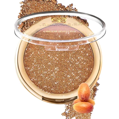 Vista 14 de YOUNG VISION Polvo Compacto Iluminador, Polvo de Contorno de Brillo Natural Horneado y Resaltador Facial, Libre de Crueldad, Maquillaje de Resaltado