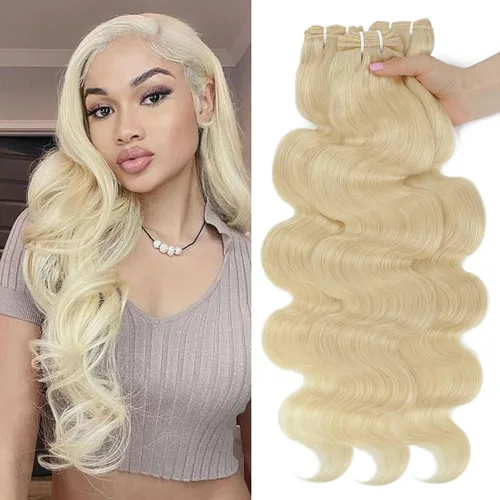 Vista 52 de DMKEEP Extensiones de cabello humano ondulado con cierre, 12, 14, 16+10 pulgadas, 100% cabello virgen brasileño sin procesar, 3 paquetes con cierre