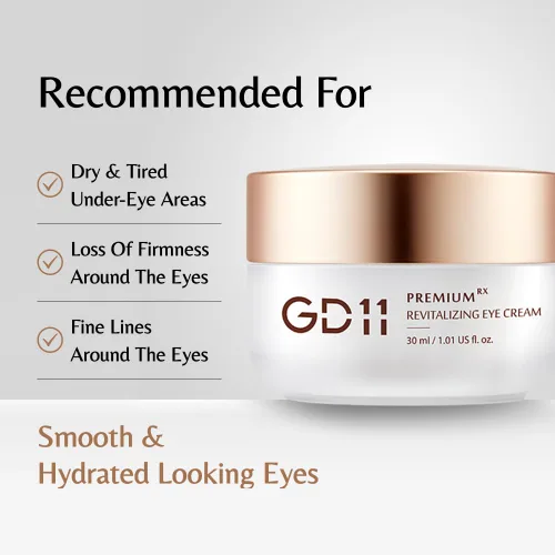 Vista 9 de GD11 Premium RX Crema de ojos revitalizante con masajeador de metal Crema antienvejecimiento y antiarrugas que reafirma y levanta el área