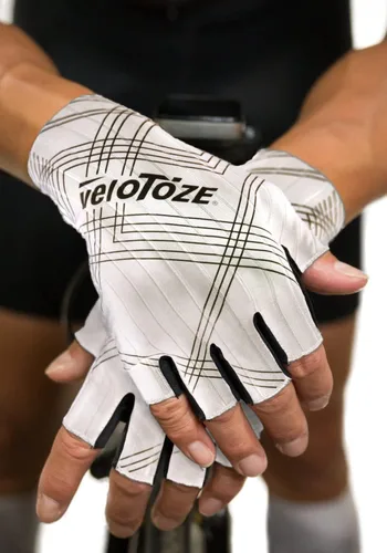 Vista 6 de veloToze Aero - Guantes de ciclismo con palma acolchada de gel para mayor comodidad, tela Aero que reduce el arrastre, guantes para hombres y mujeres