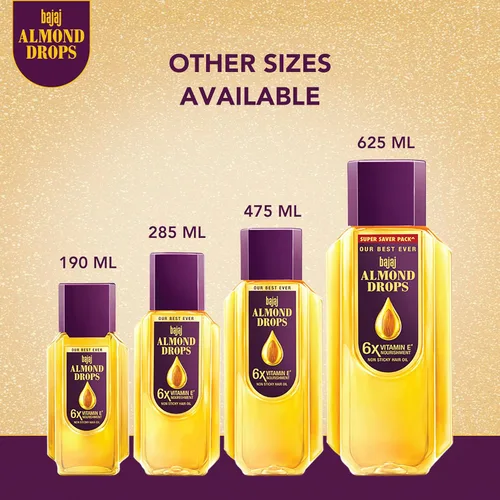 Vista 7 de Bajaj Almond Drops Aceite para el cabello Premium Con extractos de almendras reales 3.4 fl oz