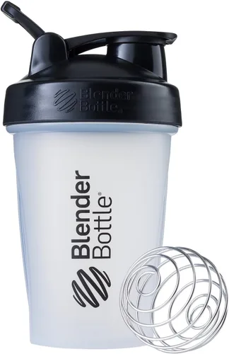 Vista 18 de [Usado] BlenderBottle Classic V2 - Botella mezcladora perfecta para batidos de proteínas y preentrenamiento, 20 onzas, color negro