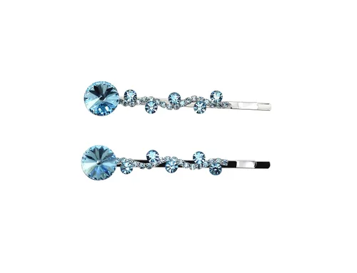 Vista 13 de Faship Un par de pinzas para el cabello AB Floral 2 Pcs Pins