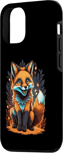 Vista 2 de iPhone 15 Artistic Fox Ilustración Lindo Anime Fox Case