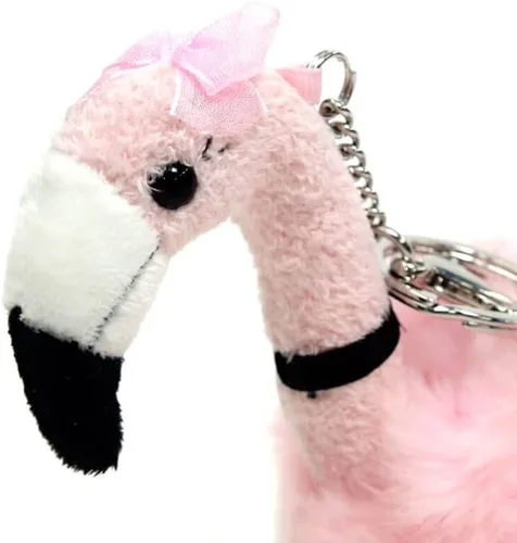 Vista 6 de GUND Llavero de peluche de flamenco de moda, rosa, 9 pulgadas